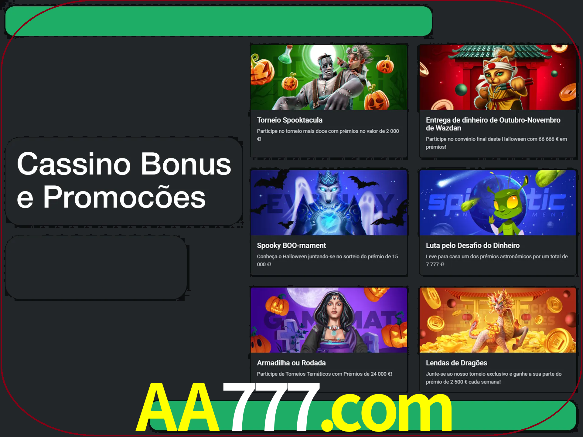 Verifique se há novos bônus de cassino para reivindicar.