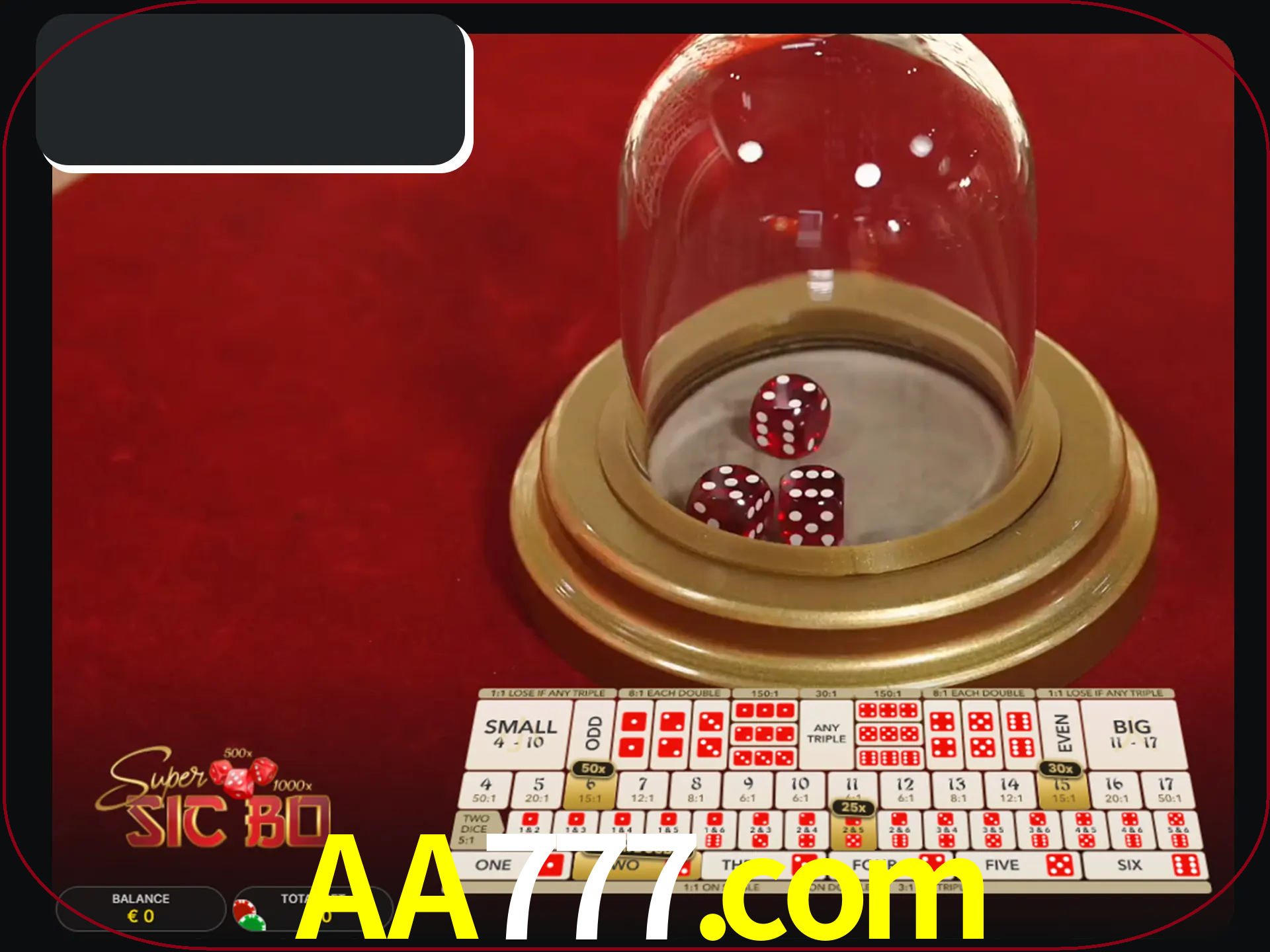 Deixe os dados ao seu lado nos jogos da Sic Bo.