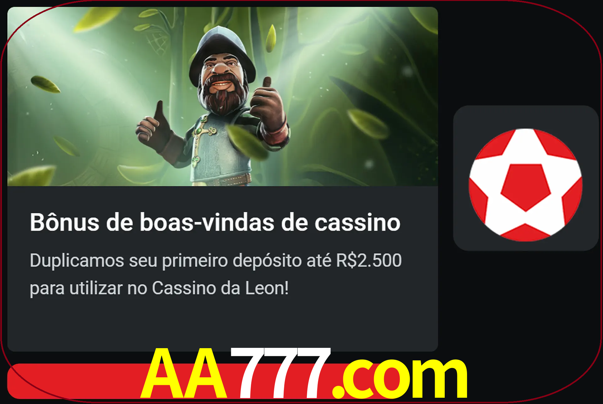 Receba seu dinheiro do bônus de boas-vindas após o primeiro depósito.